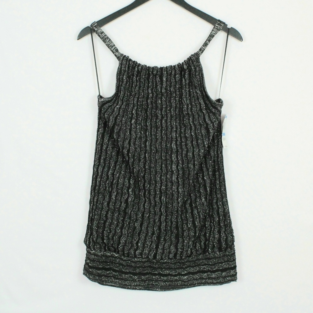 NWT INC Black Shimmer Halter Top